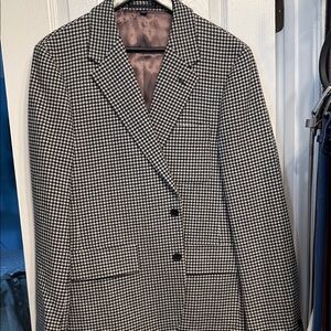 J. Crew Black and White Houndstooth Blazer
